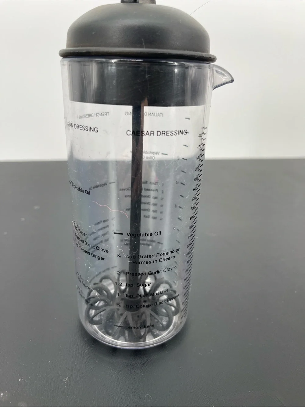Pampered Chef Mixing Bottle with Built-In Whisk